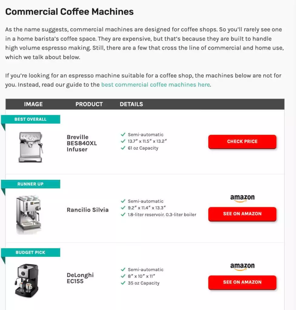 Amazon-Affiliate-Site-For-Commercial-Coffee-Machines