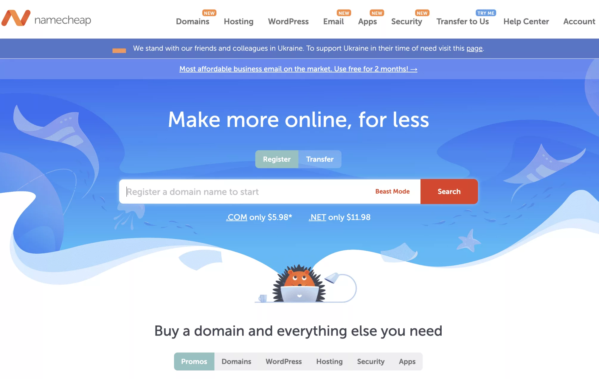 The Homepage Of A Website Offering Tips On Choosing The Perfect Domain For Your Blog.